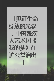 见证生命绽放的光彩，中国残疾人艺术团《我的梦》在沪公益演出