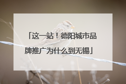 这一站！德阳城市品牌推广为什么到无锡