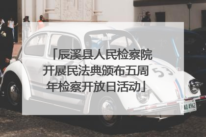 辰溪县人民检察院开展民法典颁布五周年检察开放日活动