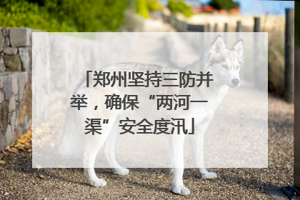 郑州坚持三防并举，确保“两河一渠”安全度汛