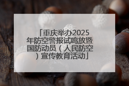 重庆举办2025年防空警报试鸣放暨国防动员（人民防空）宣传教育活动