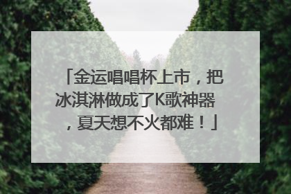 金运唱唱杯上市，把冰淇淋做成了K歌神器，夏天想不火都难！