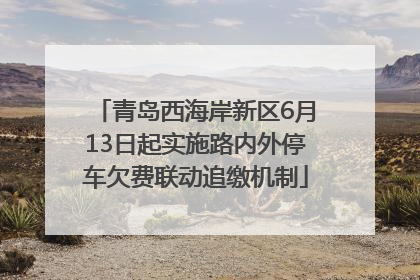 青岛西海岸新区6月13日起实施路内外停车欠费联动追缴机制