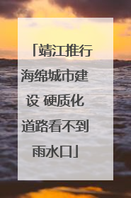 靖江推行海绵城市建设 硬质化道路看不到雨水口