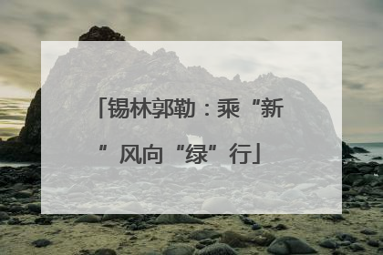 锡林郭勒：乘“新”风向“绿”行