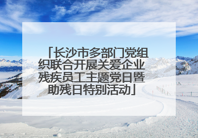 长沙市多部门党组织联合开展关爱企业残疾员工主题党日暨助残日特别活动