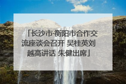 长沙市·衡阳市合作交流座谈会召开 吴桂英刘越高讲话 朱健出席