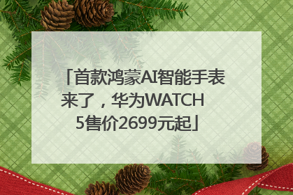 首款鸿蒙AI智能手表来了，华为WATCH 5售价2699元起