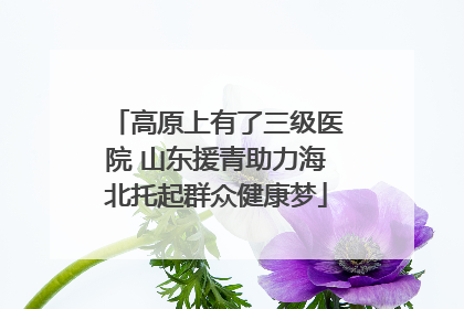 高原上有了三级医院 山东援青助力海北托起群众健康梦