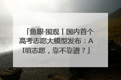 鱼眼·围观丨国内首个高考志愿大模型发布：AI填志愿，靠不靠谱？