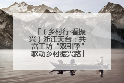 （乡村行·看振兴）浙江天台：共富工坊“双引擎”驱动乡村振兴路