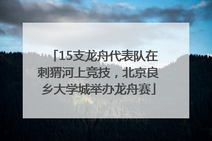 15支龙舟代表队在刺猬河上竞技，北京良乡大学城举办龙舟赛