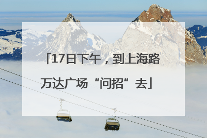17日下午，到上海路万达广场“问招”去