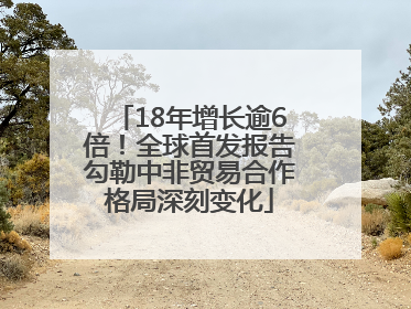 18年增长逾6倍！全球首发报告勾勒中非贸易合作格局深刻变化