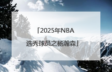2025年NBA选秀球员之杨瀚森