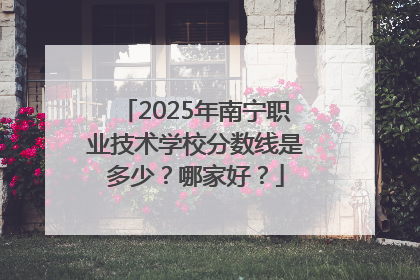 2025年南宁职业技术学校分数线是多少？哪家好？