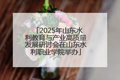 2025年山东水利教育与产业高质量发展研讨会在山东水利职业学院举办