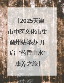 2025天津市中医文化市集蓟州站举办 开启“药香山水”康养之旅
