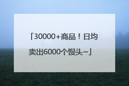30000+商品！日均卖出6000个馒头~